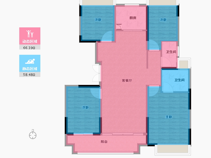 江苏省-徐州市-蓝光锦澜府-112.91-户型库-动静分区