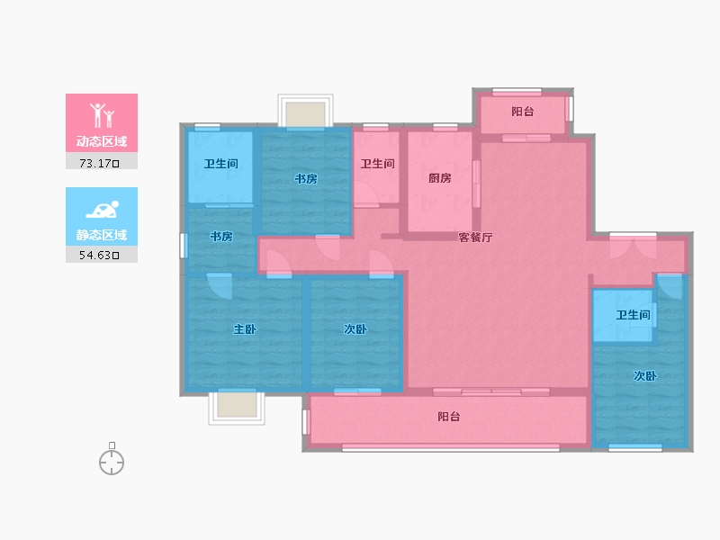 江苏省-南通市-春江阅-114.00-户型库-动静分区