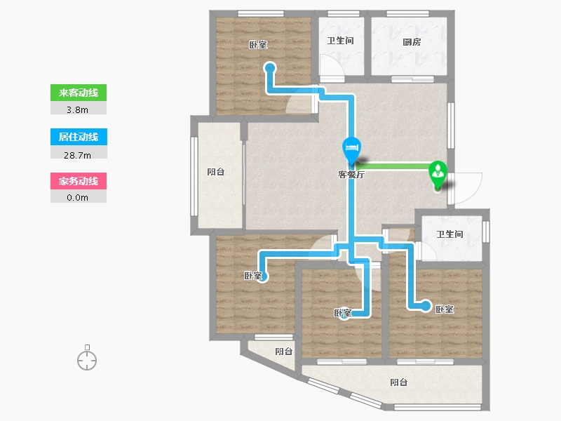 浙江省-绍兴市-枫城名苑-117.11-户型库-动静线