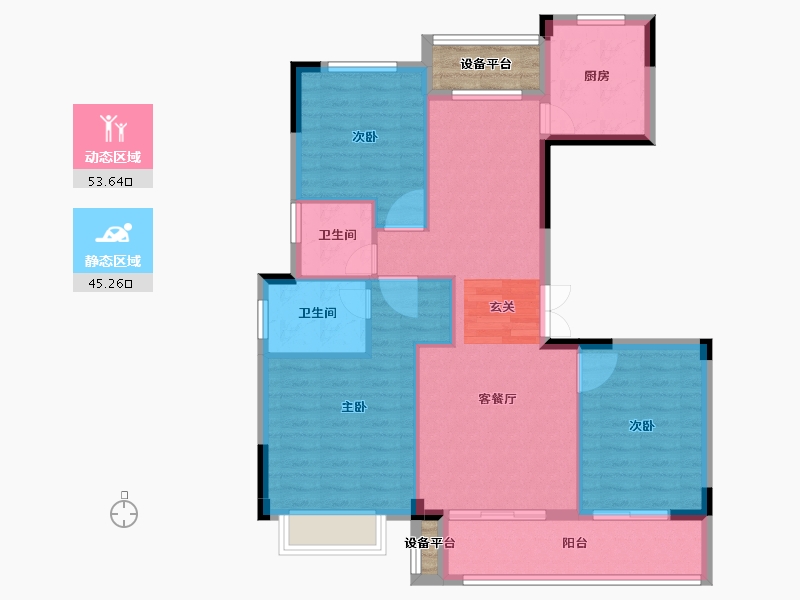 浙江省-台州市-天香雅苑-92.92-户型库-动静分区