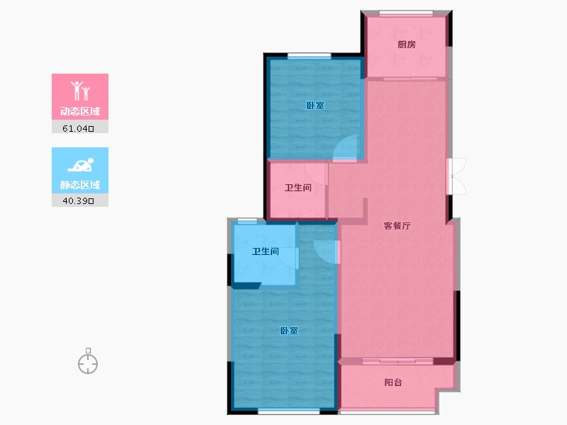 江苏省-盐城市-杰仕豪庭天樾-91.00-户型库-动静分区