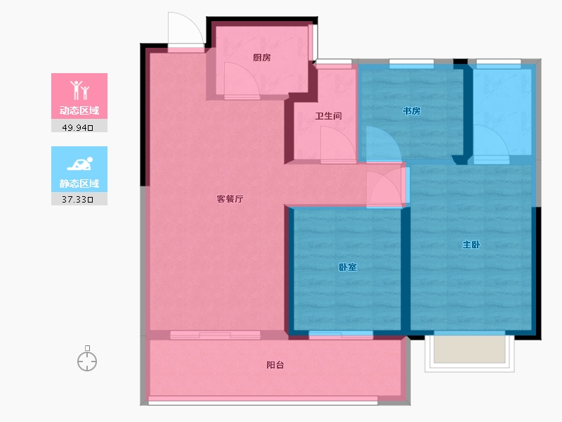 江西省-南昌市-谱洋府-77.81-户型库-动静分区