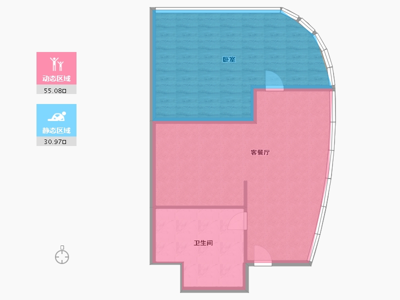 宁夏回族自治区-银川市-建发大阅城涉外公寓-79.99-户型库-动静分区