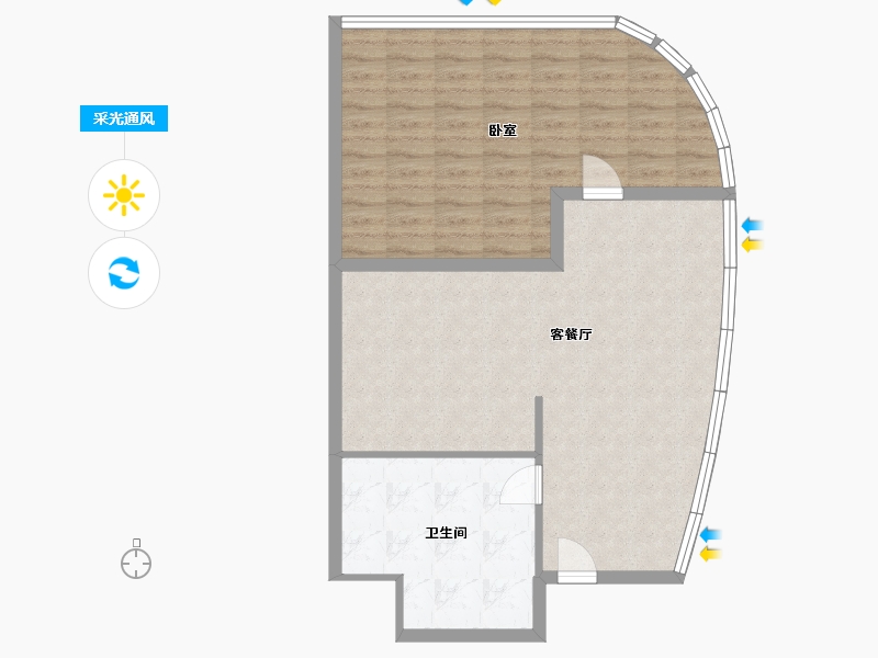 宁夏回族自治区-银川市-建发大阅城涉外公寓-79.99-户型库-采光通风