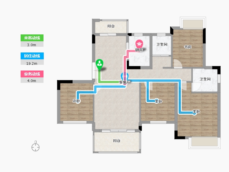 江西省-南昌市-九龙阳光-98.09-户型库-动静线