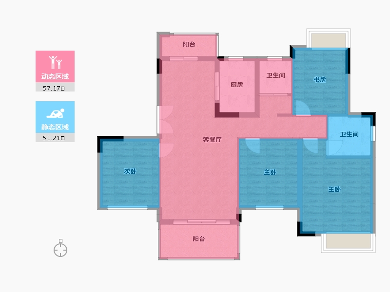 江西省-南昌市-九龙阳光-98.09-户型库-动静分区