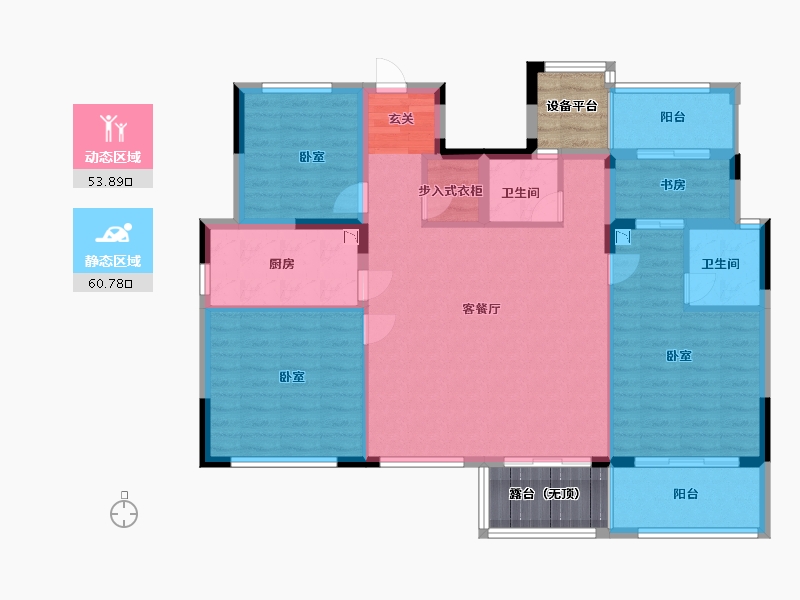 浙江省-宁波市-中旅宁宸院-110.99-户型库-动静分区