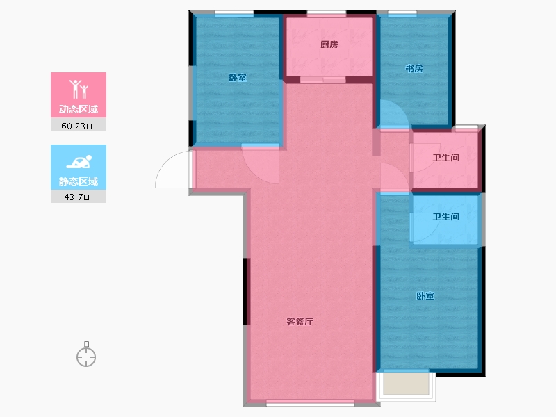 宁夏回族自治区-石嘴山市-正丰黄河明珠-93.31-户型库-动静分区