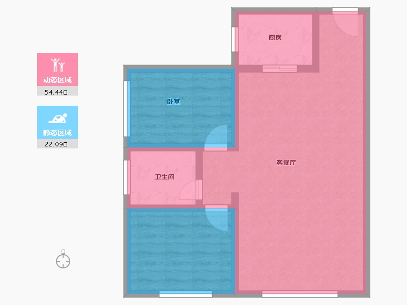 新疆维吾尔自治区-乌鲁木齐市-米古里-68.47-户型库-动静分区