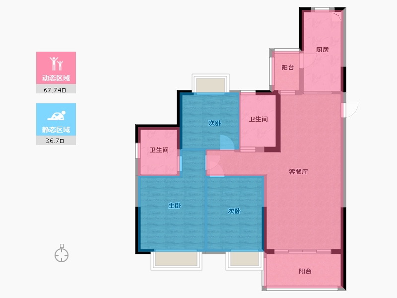 江西省-景德镇市-恒大翡翠华庭-93.60-户型库-动静分区