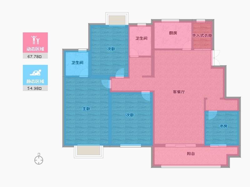 江苏省-徐州市-水木清华-109.99-户型库-动静分区