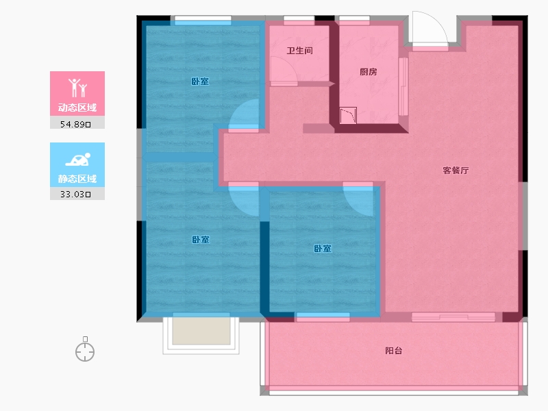 安徽省-淮南市-皖州天悦-77.00-户型库-动静分区