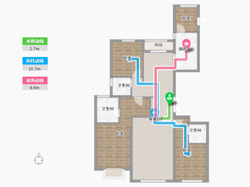 福建省-福州市-滨江One57-118.00-户型库-动静线