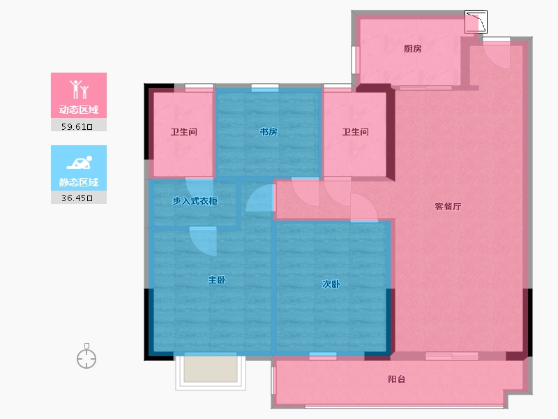 福建省-宁德市-交投天行万安-86.00-户型库-动静分区