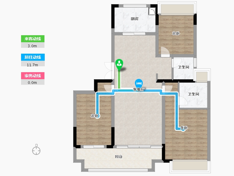 江苏省-徐州市-蓝光锦澜府-94.06-户型库-动静线