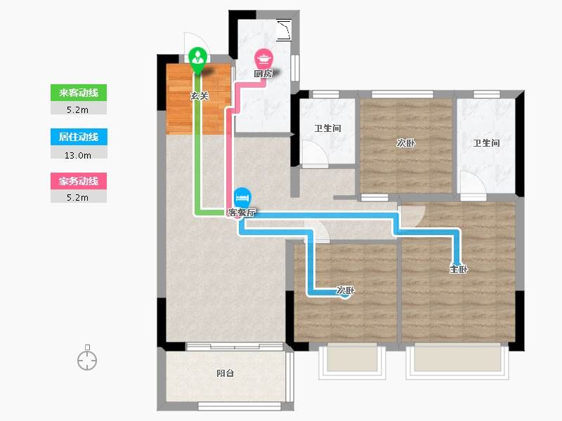 江西省-景德镇市-阳光城·文澜云邸-80.00-户型库-动静线