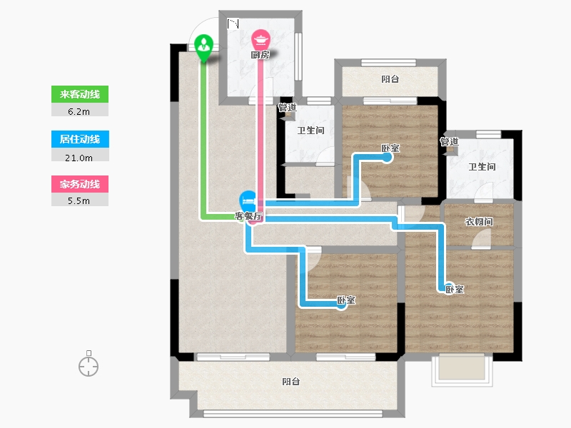 安徽省-淮南市-正和·楚都华府-103.01-户型库-动静线