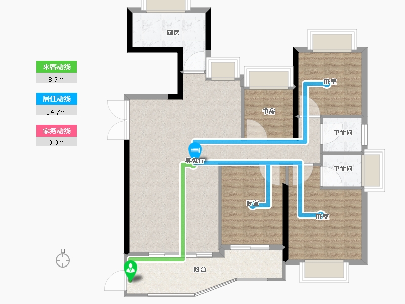 福建省-福州市-贵安新天地公寓-108.00-户型库-动静线