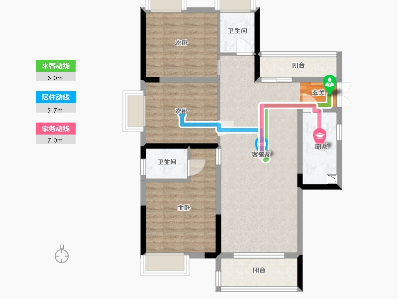 江西省-景德镇市-合盛·梧桐雅苑-88.30-户型库-动静线