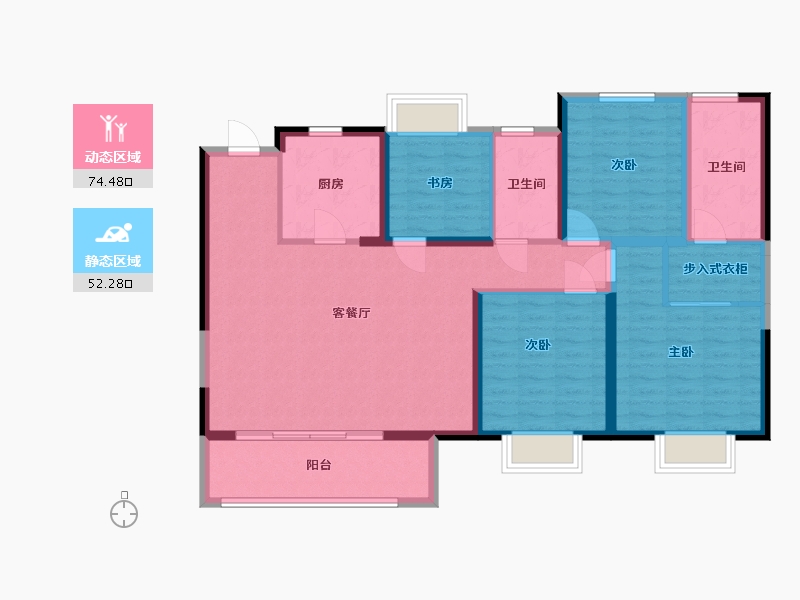 江苏省-南通市-富力院士廷-114.00-户型库-动静分区