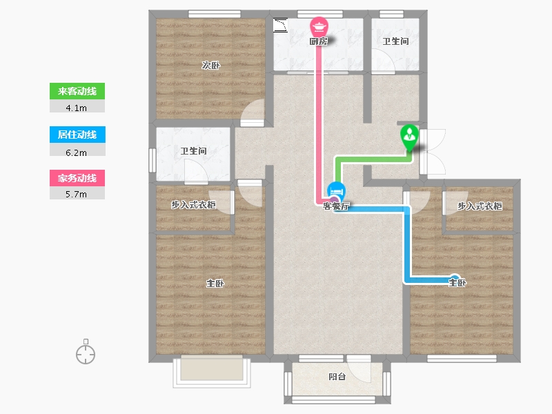 天津-天津市-静海星海时代花园-110.67-户型库-动静线