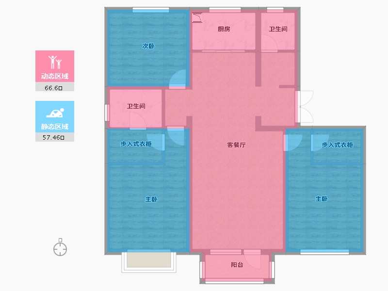 天津-天津市-静海星海时代花园-110.67-户型库-动静分区