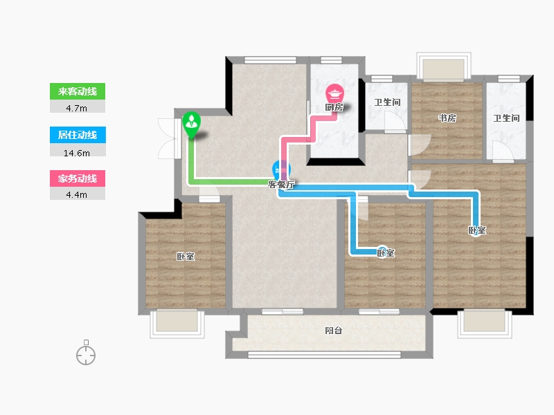 江苏省-扬州市-中书华邸-112.01-户型库-动静线