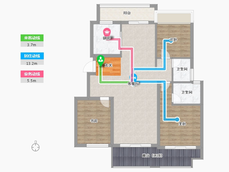 安徽省-阜阳市-同昇玫瑰园-94.00-户型库-动静线