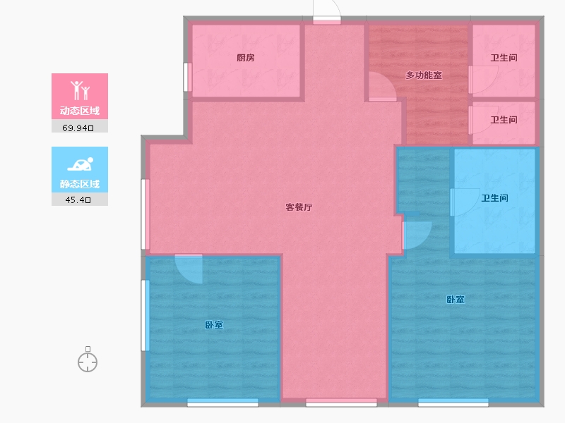 浙江省-杭州市-世茂天玑-106.15-户型库-动静分区