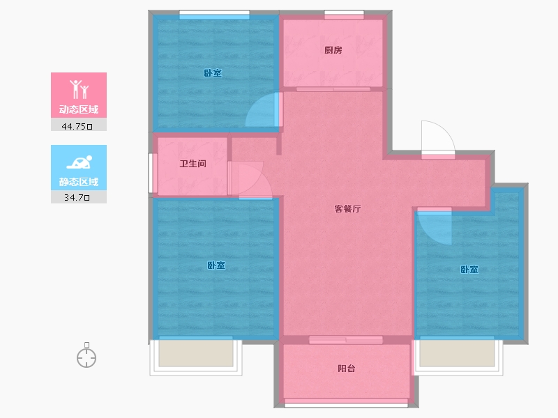 浙江省-宁波市-荣盛御湖天境-71.01-户型库-动静分区