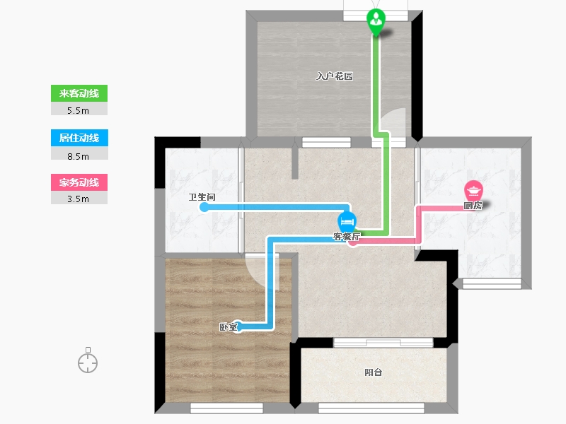 福建省-福州市-贵安新天地公寓-51.48-户型库-动静线