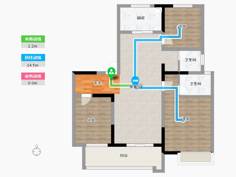 安徽省-阜阳市-壹號府邸-97.00-户型库-动静线