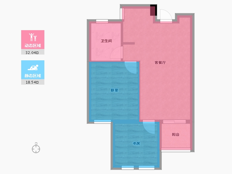 福建省-福州市-三盛国际公园香樟里-45.00-户型库-动静分区