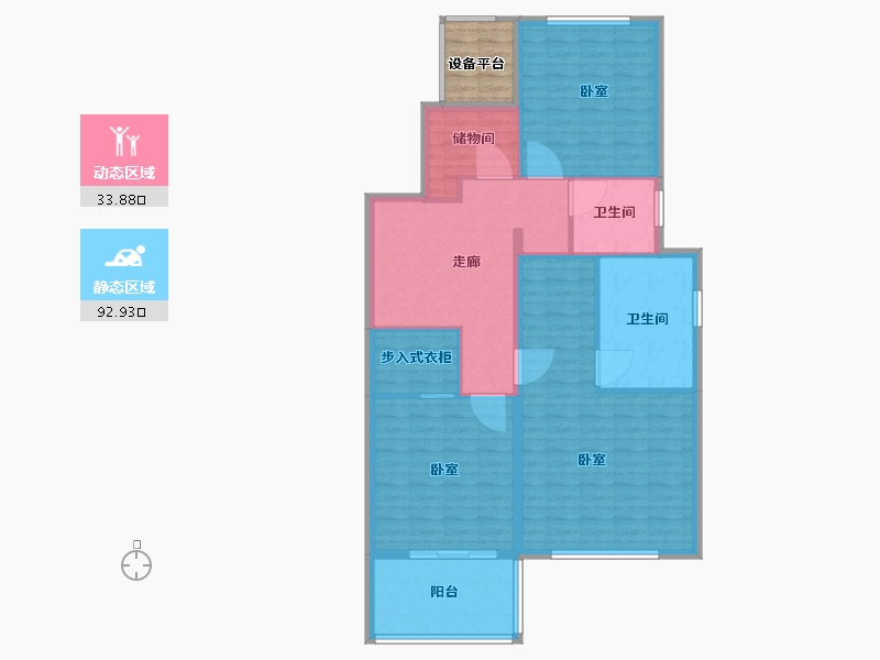 浙江省-宁波市-涌潮印-119.99-户型库-动静分区