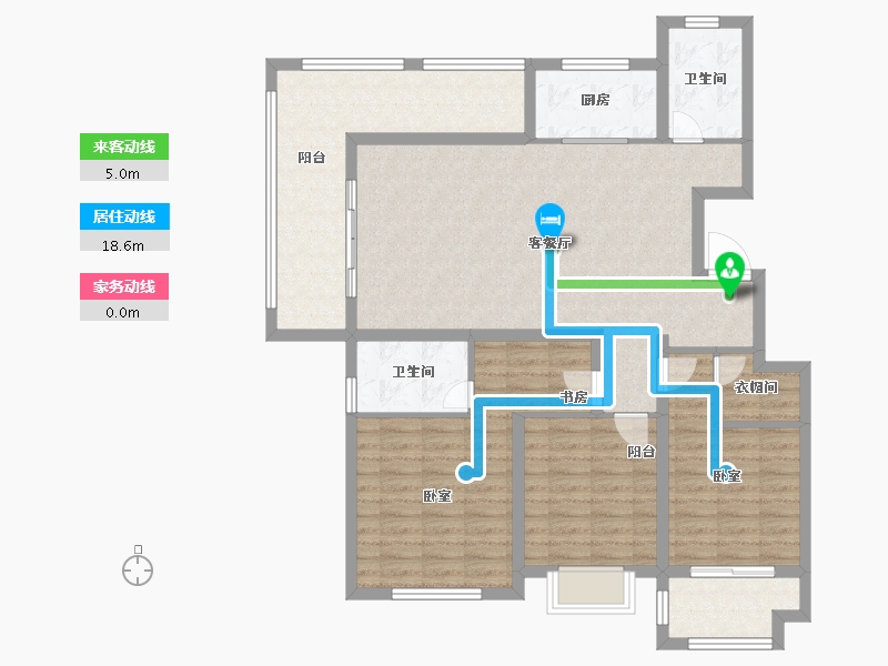 安徽省-淮南市-龙成奥韵-113.10-户型库-动静线