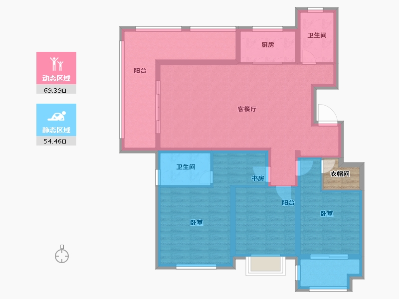 安徽省-淮南市-龙成奥韵-113.10-户型库-动静分区