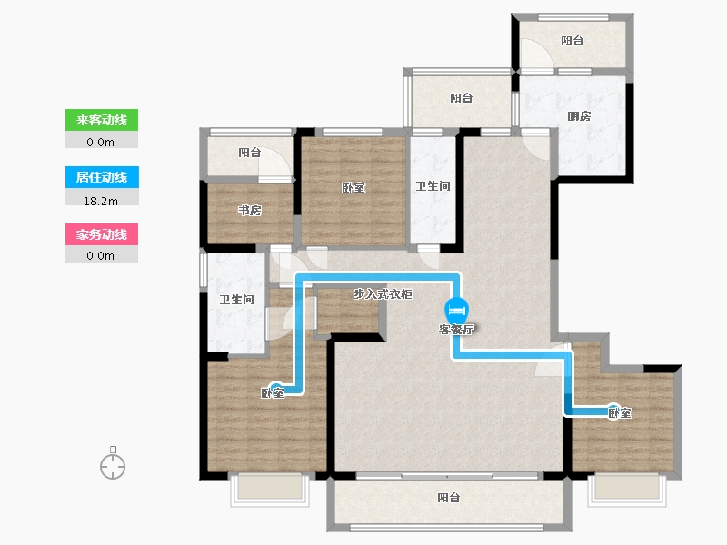 浙江省-宁波市-中国铁建·花语江湾-150.00-户型库-动静线