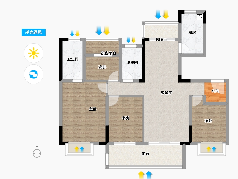 江苏省-常州市-观棠-99.78-户型库-采光通风