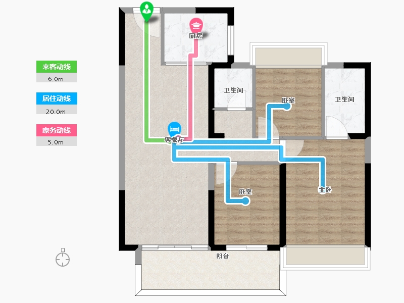 安徽省-亳州市-碧桂园江山赋-91.98-户型库-动静线