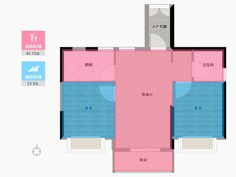 福建省-福州市-贵安新天地公寓-64.00-户型库-动静分区