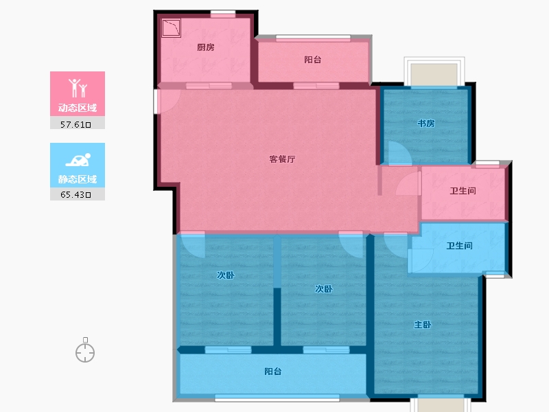 江苏省-南通市-富力院士廷-110.00-户型库-动静分区