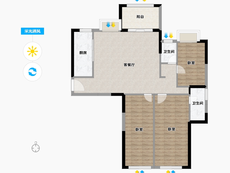 福建省-三明市-建发永郡-101.01-户型库-采光通风