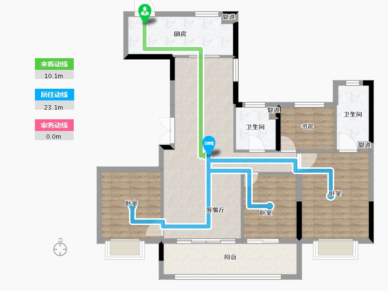 浙江省-宁波市-青樾府-114.00-户型库-动静线