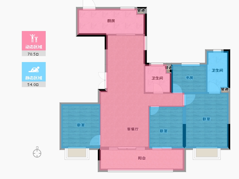 浙江省-宁波市-青樾府-114.00-户型库-动静分区