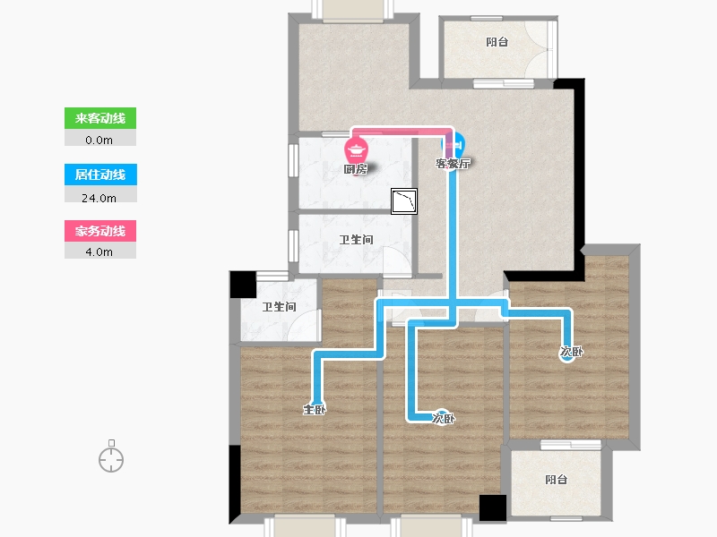 福建省-宁德市-润锦·星湖名筑-86.81-户型库-动静线