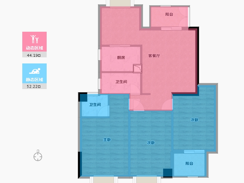 福建省-宁德市-润锦·星湖名筑-86.81-户型库-动静分区