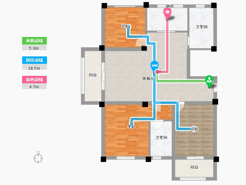 江苏省-扬州市-邗建·和瑞苑-94.00-户型库-动静线