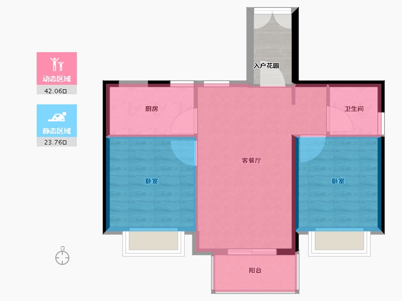 福建省-福州市-贵安新天地公寓-64.00-户型库-动静分区