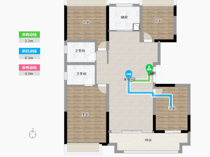 江苏省-徐州市-蓝光锦澜府-119.20-户型库-动静线