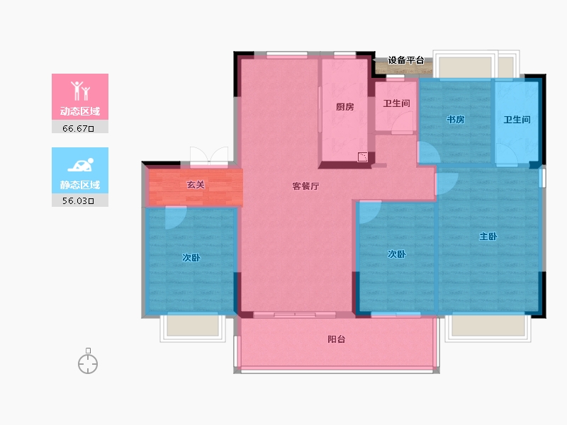 安徽省-阜阳市-置地·双清湾-112.00-户型库-动静分区